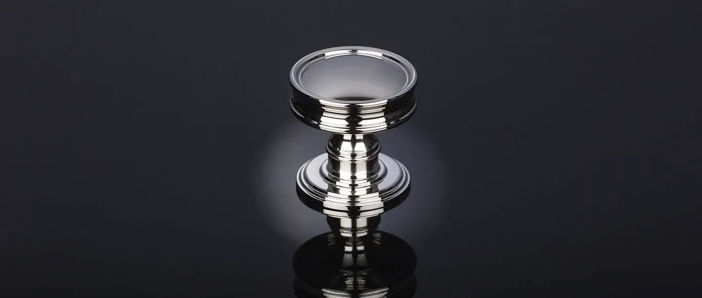Domed knob handle by Samuel Heath